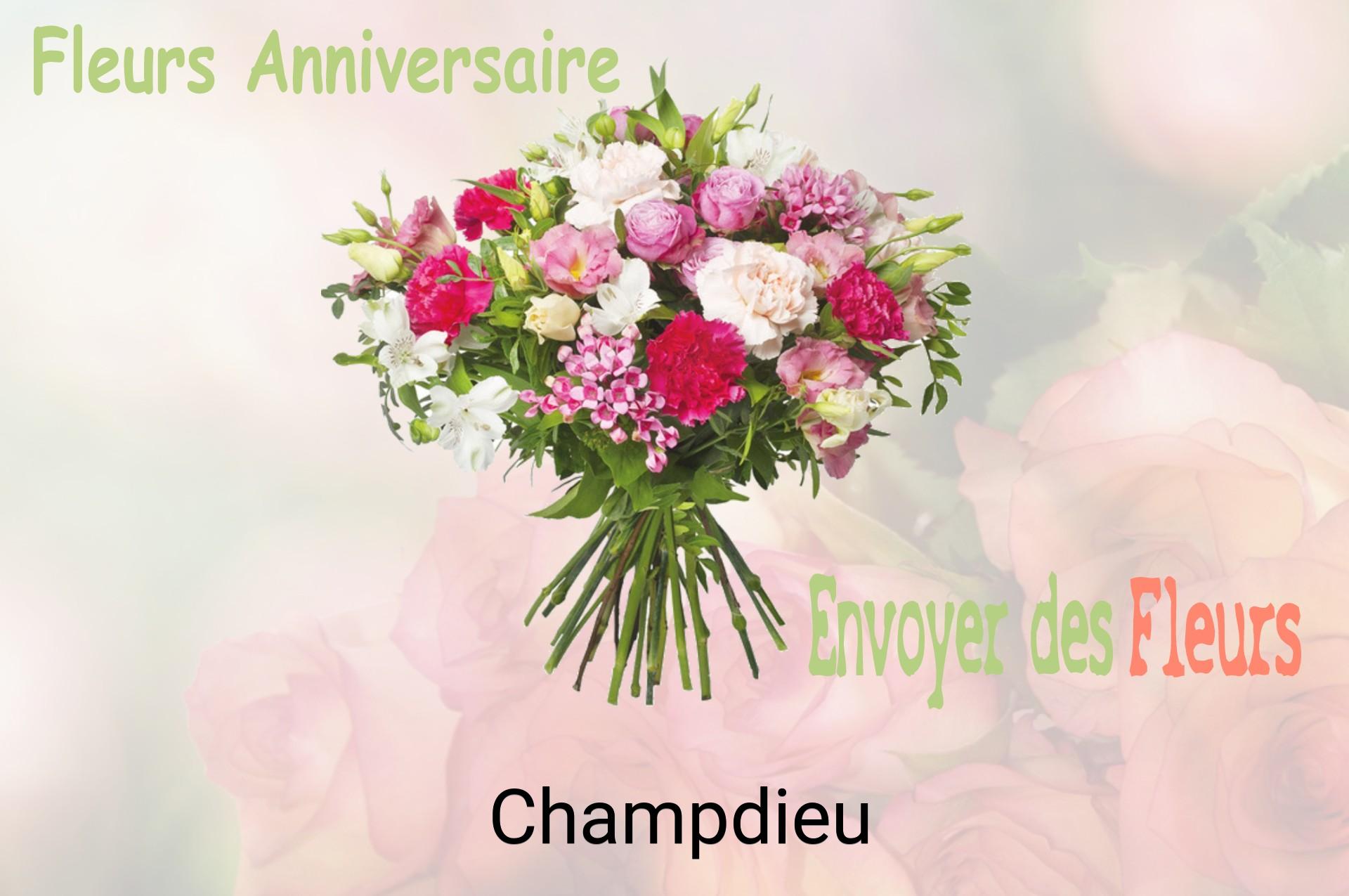 Bouquet de fleurs d’anniversaire livré à Champdieu